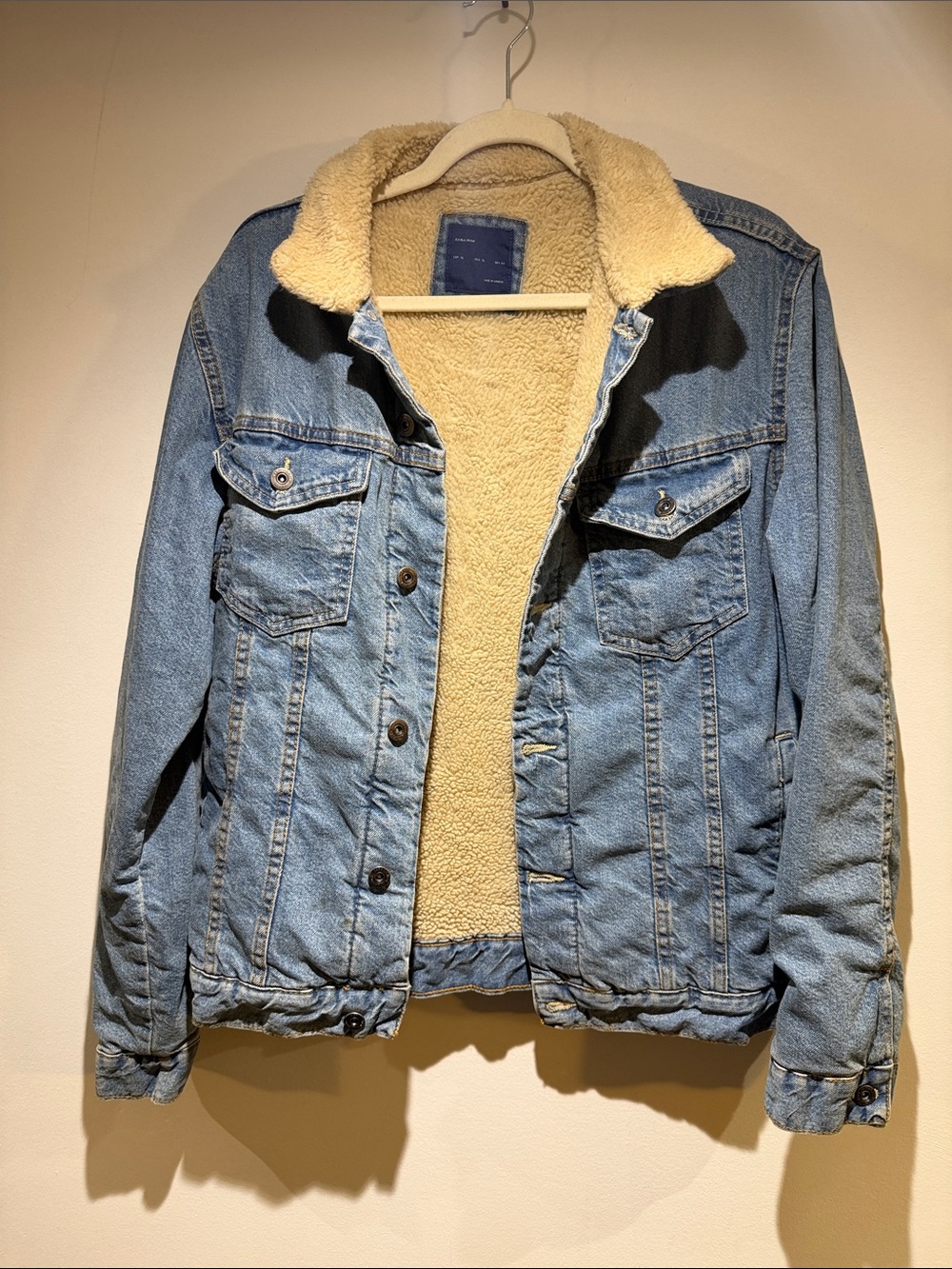Zara Sherpa denim jacket